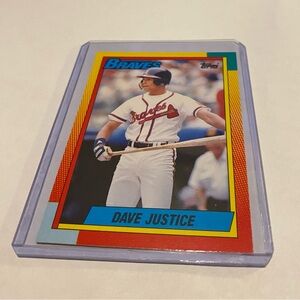 Dave Justice RC Rookie Topps Traded Baseball Card Vintage